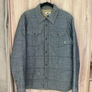 Vans Men's Blue Denim lightly insulated snap front jacket